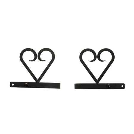 VILLAGE WROUGHT IRON Heart Tie Backs CUR-TB-51